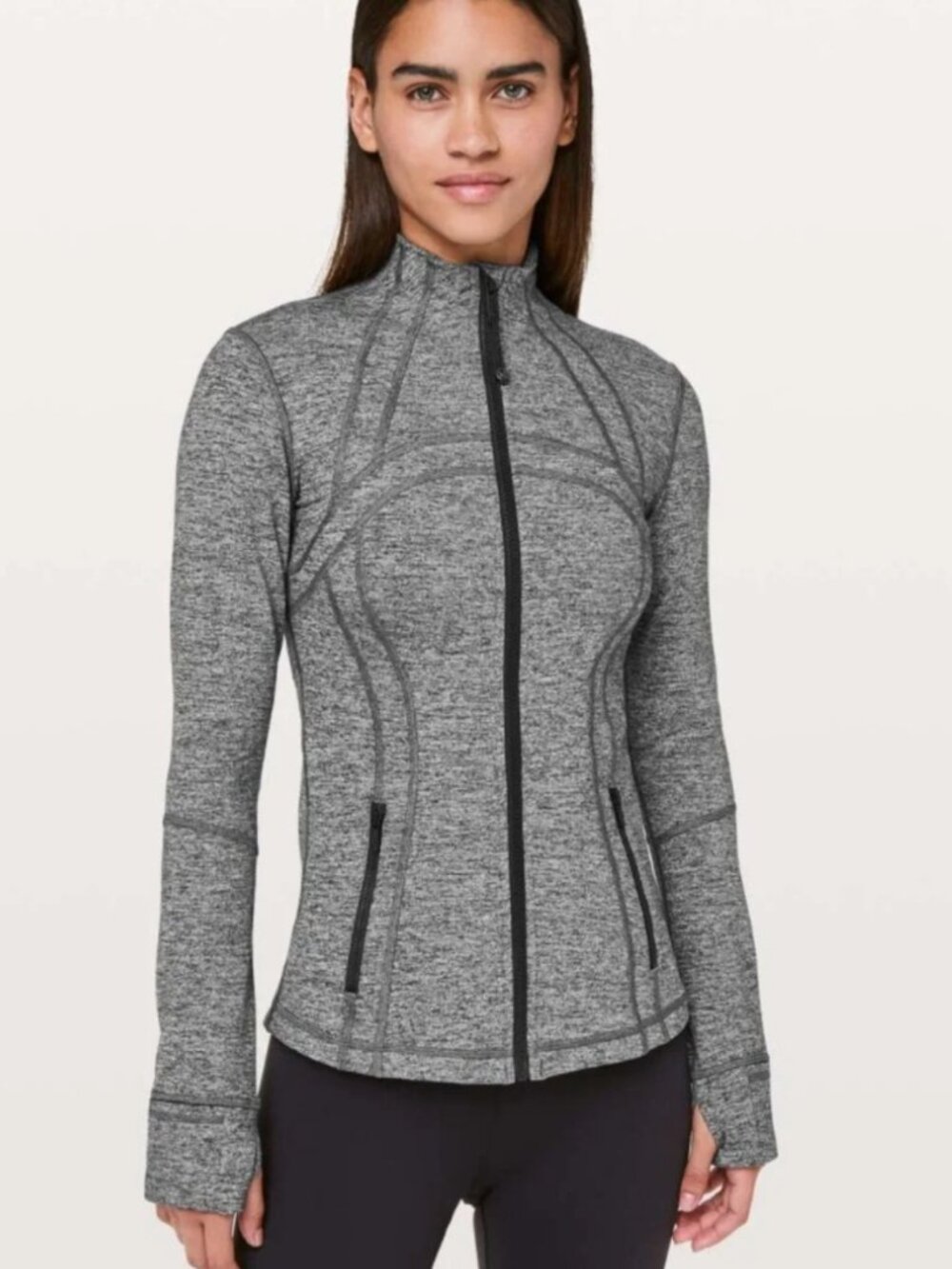Lululemon Define Jacket Size 6 Full Zip Dark Grey/Heathered Black Athletic - Picture 12 of 12